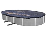 Blue Wave 12-ft x 24-ft Oval Leaf Net Above Ground Pool Cover