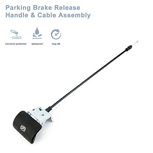 Parking Brake Release Cable With Handle For Chevy Silverado, Chevrolet Tahoe, Suburban, Avalanche, GMC Sierra, Yukon, Denali Parking Brake Cable For Emergency Hand Brake Replaces # 15226272