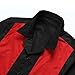 Anchor MSJ Men's 50s Male Clothing Rockabilly Style Cotton Mens Shirts Short Sleeve Fifties Bowling Casual Button-Down Shirts XL Red