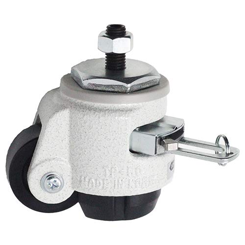 IconCasterWheels 3 x 3” Retractable Leveling Caster with Ratcheting and