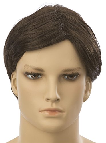Displays2go Realistic Wig for Mannequin, Male Short Hair, Dark Brown