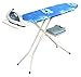 Ybm Home & Kitchen Deluxe Adjustable Height 4-leg Heavy Duty Ironing Board & Blue Print Cotton Cover with Steel Mesh Top 1548-16 2315