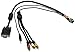 C2G Legrand RapidRun 3.5mm Flying Lead, RCA Flying Lead, Black Multi-Format Flying Lead with 15 Pin HD D-Sub, Mini-Phone Stereo 3.5mm, 3 RCA to Muvi Connector, 1 Count, C2G 60018