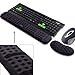 BRILA Upgraded Ergonomic Keyboard and Mouse Wrist Rest Support Cushion Pad Set - Comfy Soft Memory Foam Gel Padding & Non-Slip Palm/Hand/Wrist Pain Relief Rest Pad for Office Work, PC Gaming, Laptop