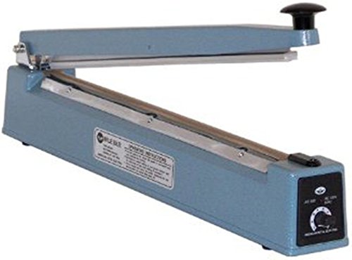 AIE AIE-305 Impulse Handheld Bag Sealer, 12" Max. Seal Length, 5 mm Seal Width, 850 Watts, Exceptional air and watertight seals on most plastic materials up to 8 mil, Food and non-food applications