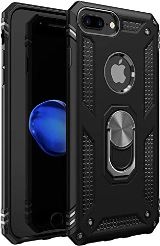 iPhone 7 Plus Case | iPhone 8 Plus Case [ Military Grade ] 15ft. Drop Tested Protective Case | Kickstand | Compatible with Apple iPhone 8Plus / iPhone 7 Plus- Black - Thumbnail 7