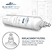 GLACIER FRESH 4204490 Water Filter Cartridge Compatible with Sub-Zero 4204490 Insinkerator F-1000 Replacement Refrigerator Water Filter, 3 Pack
