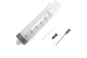 SANANTS 60ml Independent Packing Industrial Luer Lock Syringes with Needle and Sealing Caps for Engineered Fluid，Glue Applicator and Refilling (Pack of 4)