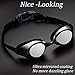 Swim Goggles, Aegend Swimming Goggles NEW-STYLE of Flat Lens for Men Women Adult Youth Kids Children, Anti-Fog UV Protection Leak-Proof Triathlon Swim Goggles Mirrored/Clear With Free Protection