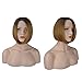 BARSDAR Wigs 12 Inches Bob Wigs Ombre Blonde Brown Short Synthetic Hair Side Part Straight Bob Wigs for Black Women