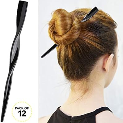 Rc Roche Ornament Womens Fashion Hair Sticks Flat Twist Plastic