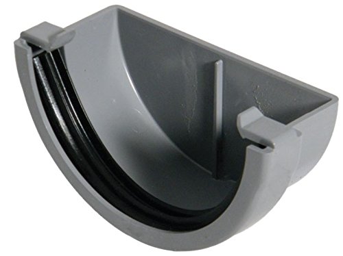 O' SO EEZY 76mm (External Stopend) Grey Miniflo Guttering for shed, Porch, Conservatory, Out Building, etc Full Range