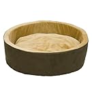 K&H Pet Products Thermo-Kitty Heated Pet Bed Small Mocha 16" 4W