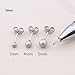 Surker 4pcs Titanium Steel Ear Studs Earrings Piercing Jewelry (3mm)