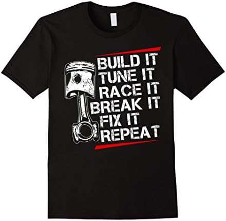 Mens Racecar Steps T Shirt Funny Fast Car Large Black