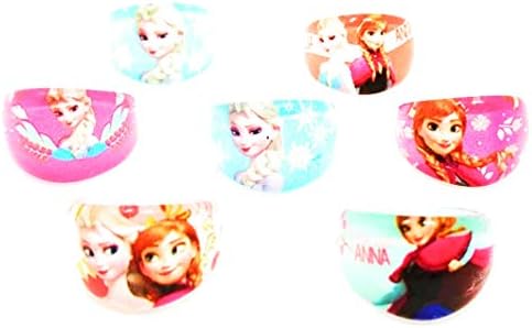 Trendy Tap Disney Barbie Doll Fashionable Frozen Finger Ring Set for Girls in Assorted Colors (Pack of 5)