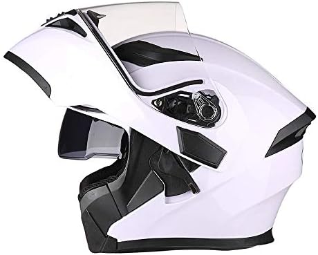 Motorcycle Helmets Flip Up Dual Visors Full Racing Helmet Motorcycle Helmet DOT+ECE Certified Full Face Helmets Motorbike Moped Scooter Helmet Anti-Fog Lens with LED Tail Light