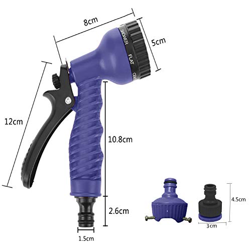 BNS Telescopic Water Pipe,Multi Function Car High-Pressure Car Wash Water Gun,Garden Gardening Watering Pipe,Expandable Garden Hose, Flexible Water Hose, Nozzles with 7 Water Spray Patterns【50FT】