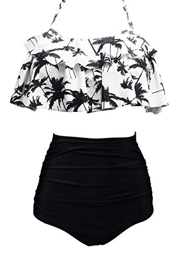 frill top swimming costume