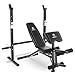 Marcy 2-Pc Olympic Weight Bench with bar Catches, Leg Developer & Preacher Curl Pad MWB-60205