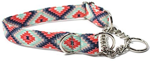 fabric half check collar