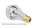 60 Watt Half Chrome Bulb for Dining lights and Pendant Lamps, Modern Fixtures, Classic Displays, Bathroom Vanity. Incancdescent E26 Medium Base Half Mirror - 1 Pack By GoodBulb