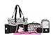 SoHo Diaper Bag Pink Zebra 9 Pieces Set Nappy Tote Bag (Zebra Print Theme) Great Choice for Baby Shower Gifts Best Buy