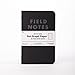 Field Notes Pitch Black Dot Grid Memo Books, 3-Pack (3.5x5.5-Inch)