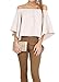 Relipop Women's Off Shoulder Tops Fashion Shirt Casual Strapless Blouses (Medium, Apricot)