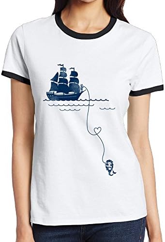ColorÂ blocking Graphic T Shirts Long Distance Love For Lady