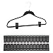 TechZoo (28 Pack) Black Plastic Finger Clips for Hangers, Pants Hanger Clips, Strong Pinch Grip Clips for Use with Slim-line Clothes Hangers, Clips for Velvet Hangers