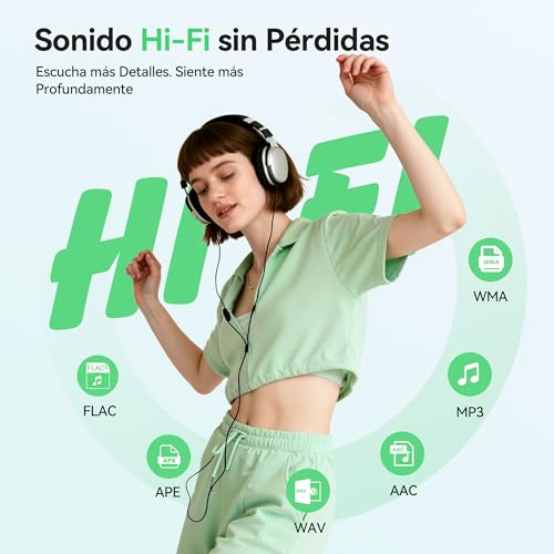 AGPTEK Reproductor MP3 Bluetooth 5.4, 1.8" Reproductor MP3 Metal Portátil, Altavoz Integrado y Radio FM, MP3 de Niños Botones Táctiles, Sin Memoria Interna, Externo hasta 128GB (0 GB)