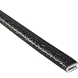 Trim-Lok Edge Trim - Fits 1/16" Edge, 3/8" Leg Length, 25' Length, Black, Pebble Texture - Flexible PVC Edge Protector for Sharp/Rough Surfaces, Easy to Install