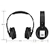 Rhorawill Wireless Bluetooth Over The Ear Foldable Headphones | Adjustable Size, Noise Cancelling Ear Cups, Built-In Mic & AUX | Crystal Clear Audio Sounds & Calls | For Running, Sports, Work & More