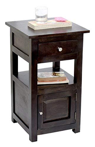 Daintree Timbertaste Sheesham Wood 1 Draw 1 Door Tanya Dark Walnut