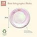 BLUE PANDA Pink Holographic Party Plates for Lunch, Dessert and Dinner (9 Inch, 48 Pack)