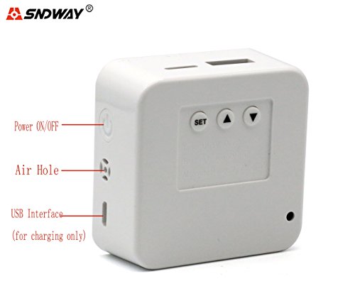 SNDWAY SW-825 Portable Digital PM2.5 PM10 Detector Meter, Temperature, Humidity Air Quality Meter with Alarm Function