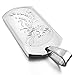 INBLUE Men's Stainless Steel Pendant Necklace Phoenix Bird Firebird Dog Tag -With 23 Inch Chain