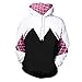 Newdong Adult Spider-Verse Spider-Gwen Hoodie Pullover Sweatshirt Cosplay Costume