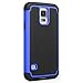 SYONER Galaxy S5 Case, [Shockproof] Hybrid Rubber Dual Layer Armor Defender Protective Case Cover for Samsung Galaxy S5 S V I9600 [Blue/Black]