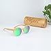 Ynport Mens/Womens Polarized Kat-Eye Bamboo Sunglasses,Wooden Coated Sunglasses, Vintage Eyewear, Floating in Water,for Men and Women