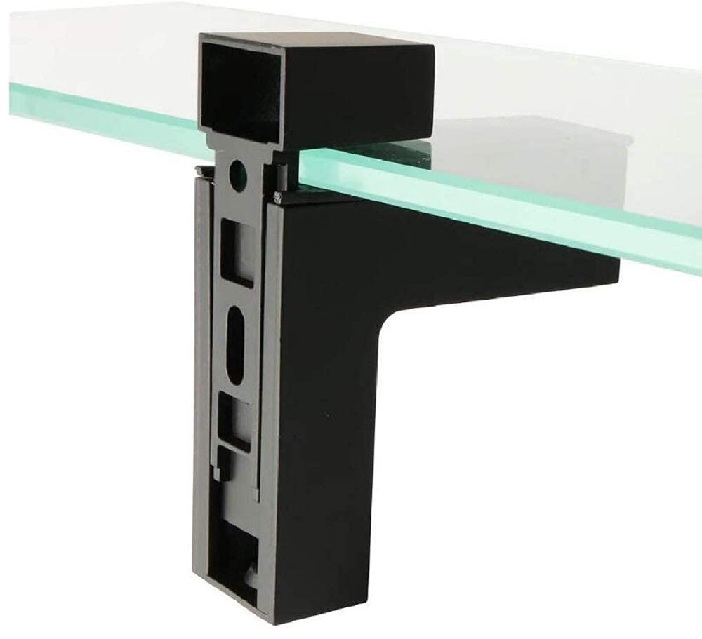 [2 Pieces] Glass Door Hinge-Adjustable Solid Wood/Glass Shelf Bracket Solid wall-Mounted