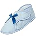 Womens Edema Slipper for Swollen or Bandaged Feet - Light Blue (M)