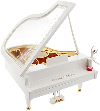 XQXMusic box Creative Resin Crafts Music box Birthday Ballet Jewelry Ornaments Home Device , large piano music box