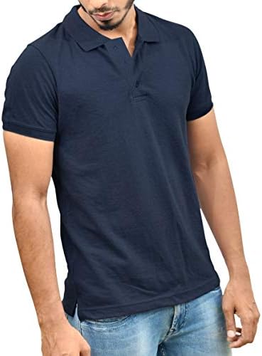 Mens Casual Solid Half Sleeve Polo Tshirt - (Relaxed Fit)