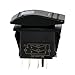 Amarine Made 12v 20A Rocker Switch Waterproof On-Off-On 2 Position Switch Boat Marine DPDT 7 Pin with 2 Led Lights (Blue)