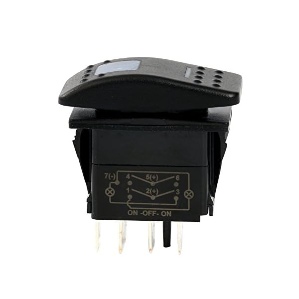 Amarine-made-12v-20-Amp-Waterproof-2-Blue-LED-On-Off-On-2-Position-Boat-Marine-DPDT-7-Pin-Rocker-Switch-with-2-Blue-Led-Lamps