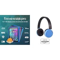 Fire HD 10 Kids Pro tablet, 10” HD 32GB (Black) + Kids Bluetooth Headset