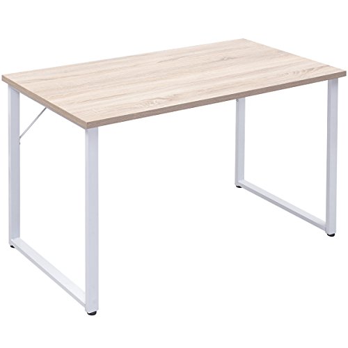 Tangkula Writing Table Wood PC Laptop Beginnings Computer Desk Home Office Furniture - Thumbnail 4