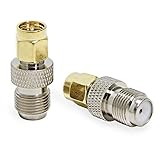 SMA Male to F Female, 2-Pack RFAdapter Coax Coaxial